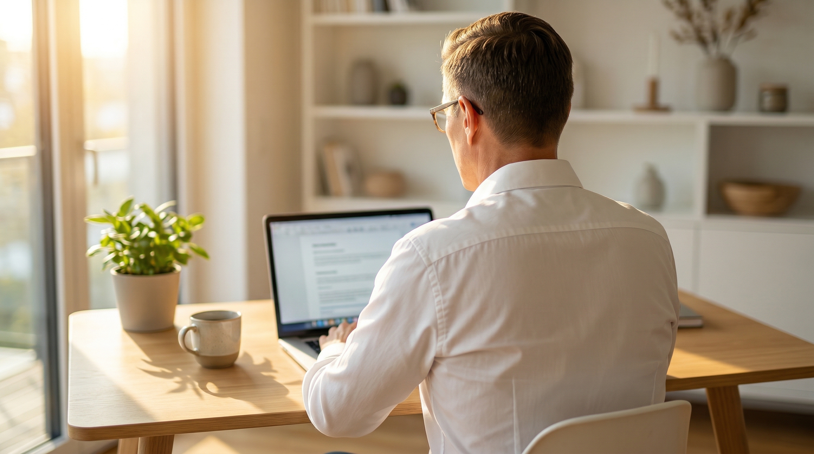 Arbeitsplatz mit Mikrofon — wenn Sprache das Keyboard ersetzt